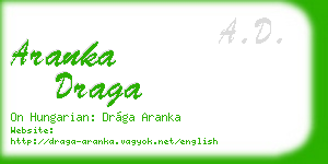 aranka draga business card